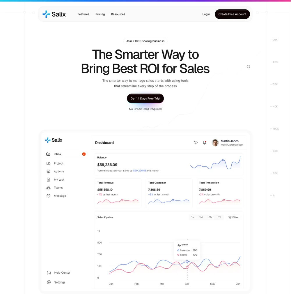 A page built with the Salix skill